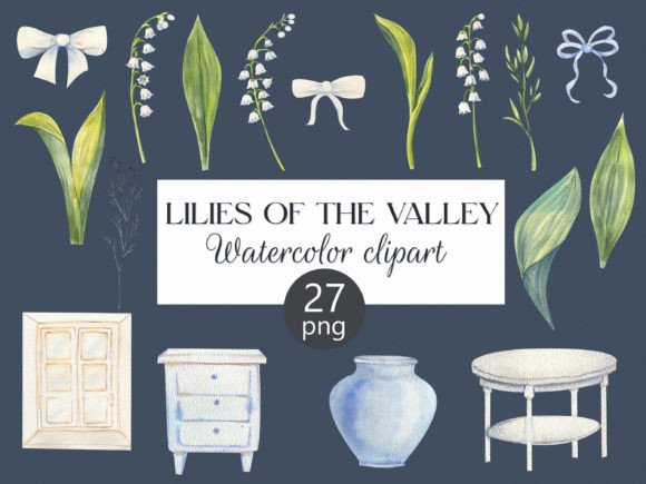 Lilies of the Valley Illustrations: Watercolor Clipart Review