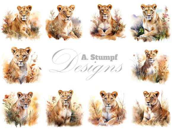 Lioness Watercolor Illustrations: A Crafter's Review
