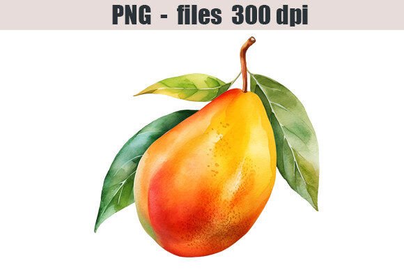 Mango Watercolor Clipart: Fresh Illustrations for Branding