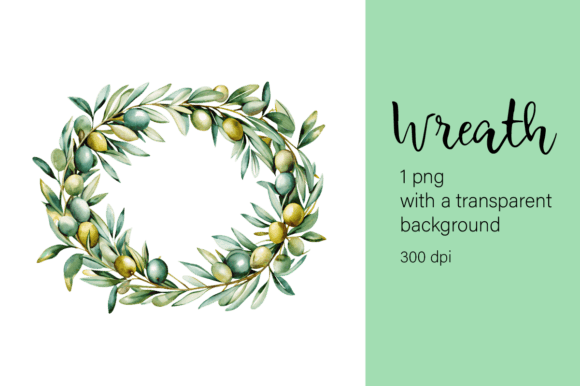 Olive Wreath Watercolor Clipart: Illustrations Review