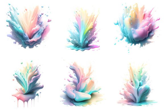 Pastel Watercolor Splash Clipart: Illustrations Review