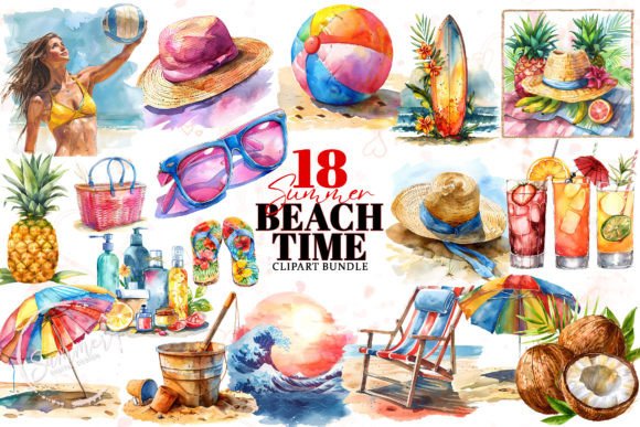 Summer Beach Watercolor Sublimation PNG Review