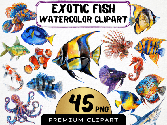Watercolor Exotic Fish Clipart: An Embroidery Review
